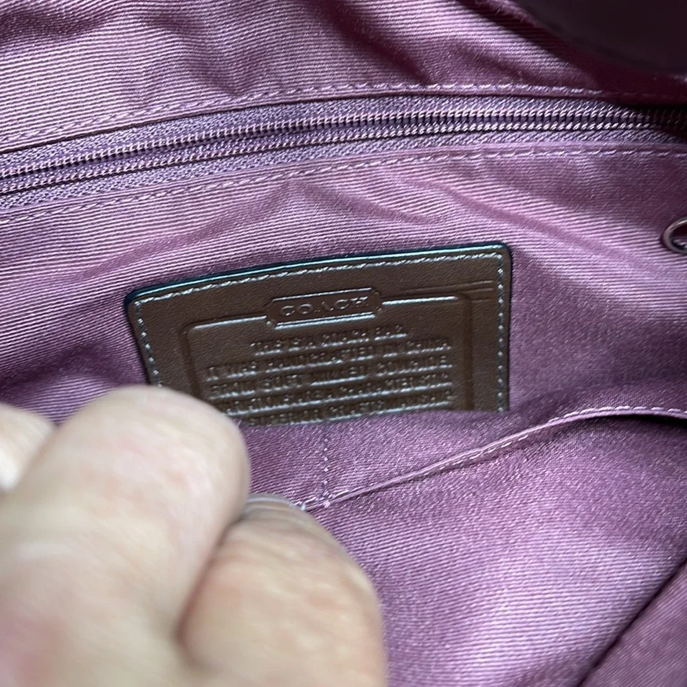 Coach brown leather crossbody - Picture 3 of 10